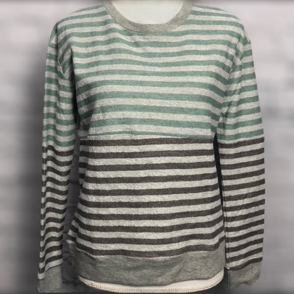 LCT by lucca couture Grey Striped Sweater - Picture 2 of 8